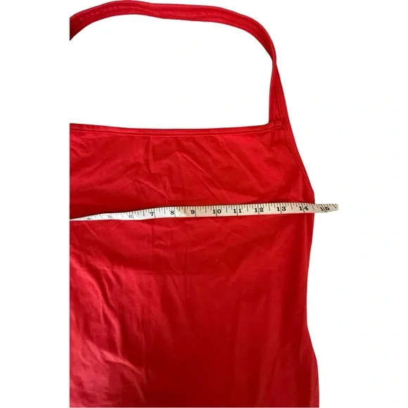 Red Halter Apron - Picture 4 of 9